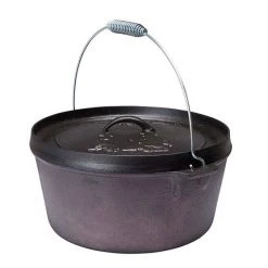 Camping Cookware Campfire Pre Seasoned Cast Iron Camp Oven 9 Quart