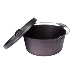 Camping Cookware Campfire Pre Seasoned Cast Iron Camp Oven 9 Quart -Camping Equipment Sales Shop BCF 213608 02 hi res