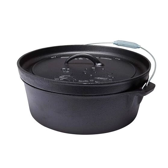 Camping Cookware Campfire Pre Seasoned Cast Iron Camp Oven 12 Quart 3 Camping Cookware Campfire Pre Seasoned Cast Iron Camp Oven 12 Quart