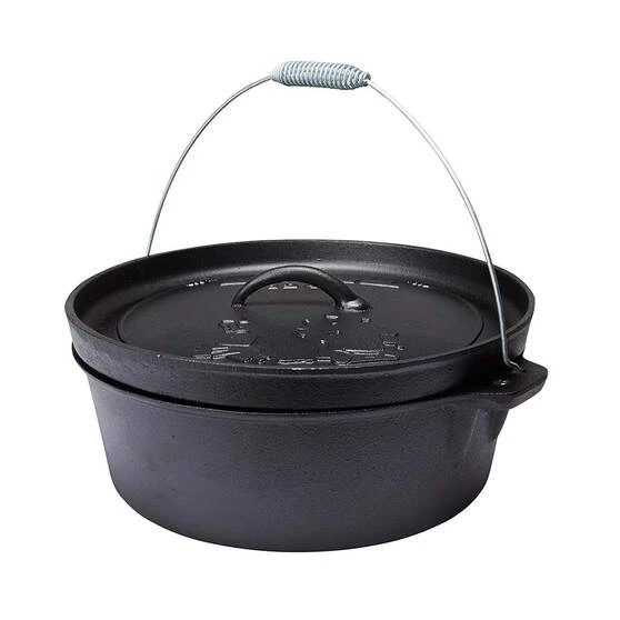 Camping Cookware Campfire Pre Seasoned Cast Iron Camp Oven 12 Quart 4 Camping Cookware Campfire Pre Seasoned Cast Iron Camp Oven 12 Quart - Image 2