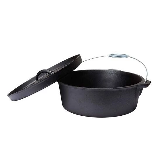 Camping Cookware Campfire Pre Seasoned Cast Iron Camp Oven 12 Quart 5 Camping Cookware Campfire Pre Seasoned Cast Iron Camp Oven 12 Quart - Image 3