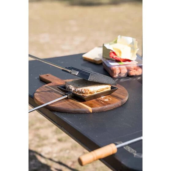 Camping Cookware Campfire Cast Iron Jaffle Iron - Jumbo, Single 7 Camping Cookware Campfire Cast Iron Jaffle Iron - Jumbo, Single - Image 5