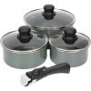 Pots, Pans, And Billies Wanderer Non Stick Saucepan Set 3 Piece 1 Pots, Pans, And Billies Wanderer Non Stick Saucepan Set 3 Piece -Camping Equipment Sales Shop BCF 563003 00 hi res
