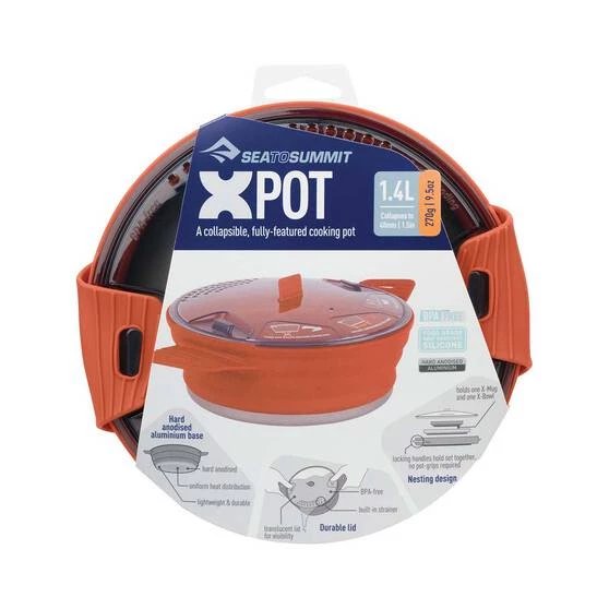 Pots, Pans, And Billies Sea To Summit X-Pot™ 1.4L Rust 1.4L 3 Pots, Pans, And Billies Sea To Summit X-Pot™ 1.4L Rust 1.4L