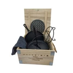 Camping Cookware Wanderer Settler 4.5QT Cast Iron Set -7 Piece -Camping Equipment Sales Shop BCF 602321 19 hi res