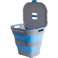 Camping Cookware Companion Pop Up Laundry Hamper Blue